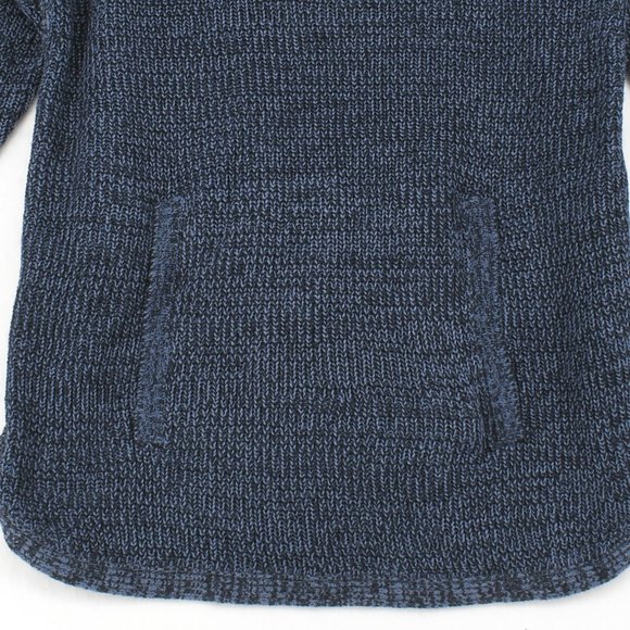 Style&Co Women Plus Envelope Collar With Button Trim Pullover Sweater Indigo - Picture 4 of 7